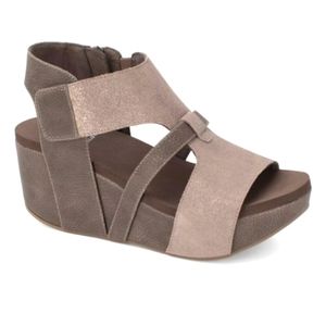 Taupe Shimmer Wedges